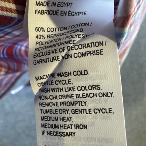 IZOD Men Comfort + Performance Woven Shirt Stretch Faded Rose Check Sz S NEW $65 - Picture 5 of 8